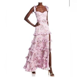 V. Chapman Lisianthus Dress in Lilac Tapestry Rose
